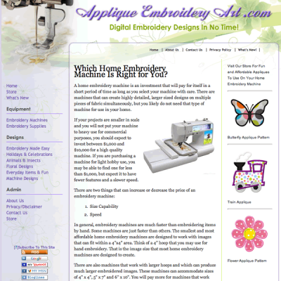 Custom website design for arts and crafts