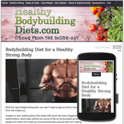 Custom website design responsive for for health and nutrition